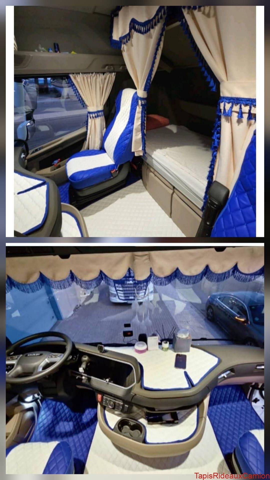 Pack Complet Rideaux rideaux latéraux + frange de pare-brise et rideau couchette XXL