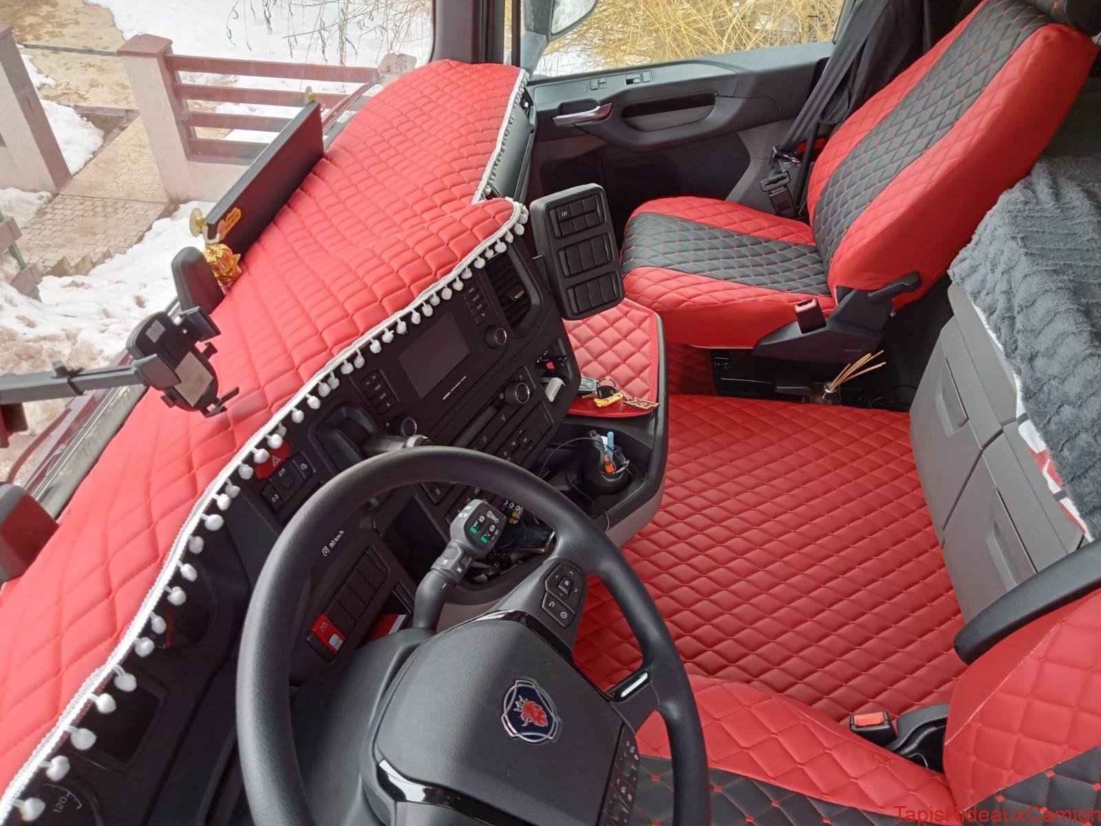 Housses de sieges Volvo Renault T Scania Ford Mercedes Iveco Man DAF Eco cuir – Image 5